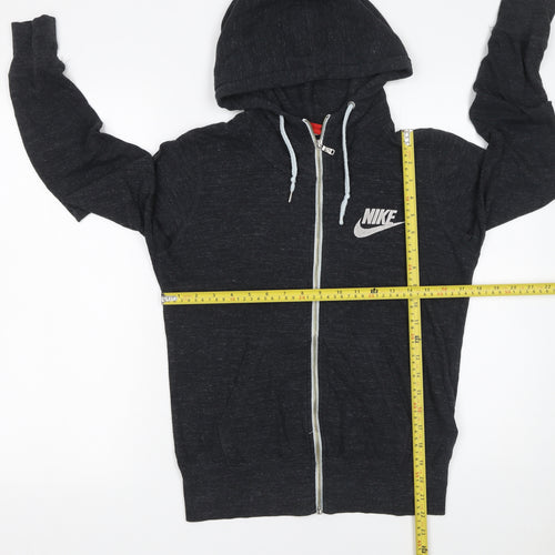 Nike Women’s Black Full Zip Hoodie Size M Cotton Blend