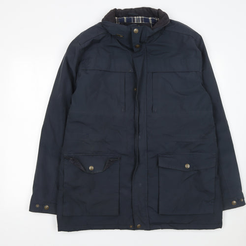 Arctic Storm Men’s Blue L Parka Jacket Polyester Lined Winter Coat