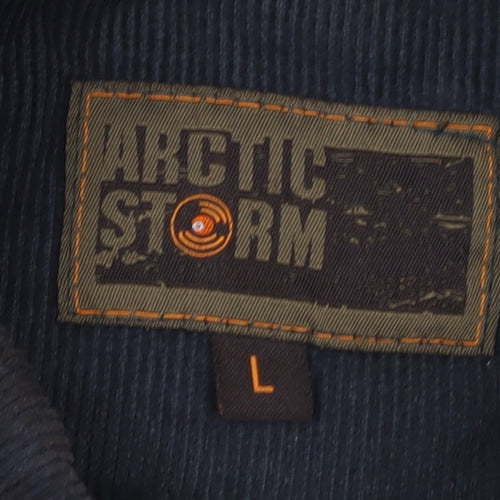 Arctic Storm Men’s Blue L Parka Jacket Polyester Lined Winter Coat