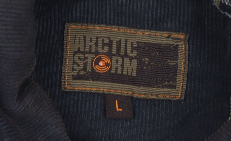 Arctic Storm Men’s Blue L Parka Jacket Polyester Lined Winter Coat