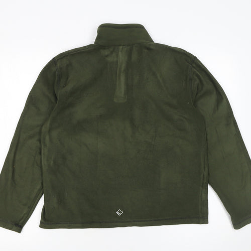 Regatta Men’s Green 1/4 Zip Fleece Sweatshirt Size S Outdoor Pullover