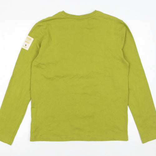 Converse Men's Green Long Sleeve Graphic Print T-Shirt Size M