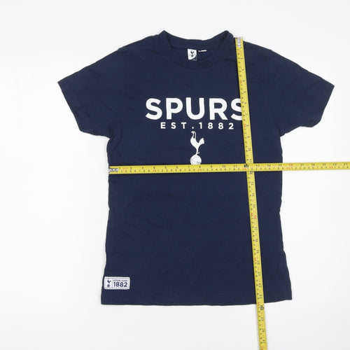 Tottenham Hotspur Boys Blue T-Shirt 12-13 Years Short Sleeve Cotton Top