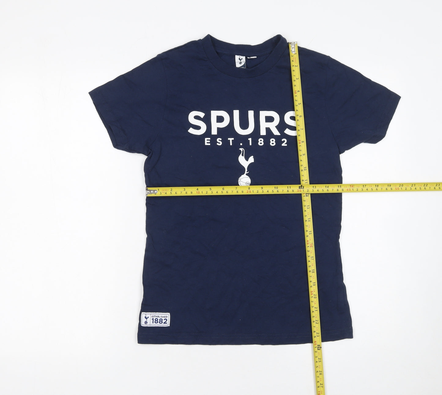 Tottenham Hotspur Boys Blue T-Shirt 12-13 Years Short Sleeve Cotton Top