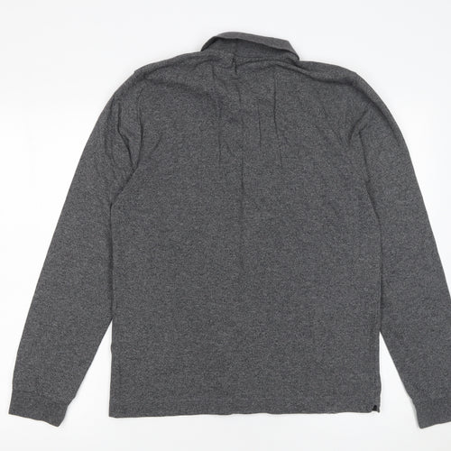 Lacoste Sport Men's Grey Long Sleeve Slim Fit Polo Shirt Size M
