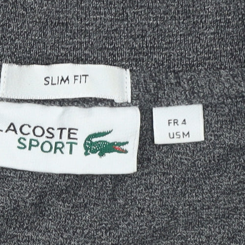 Lacoste Sport Men's Grey Long Sleeve Slim Fit Polo Shirt Size M