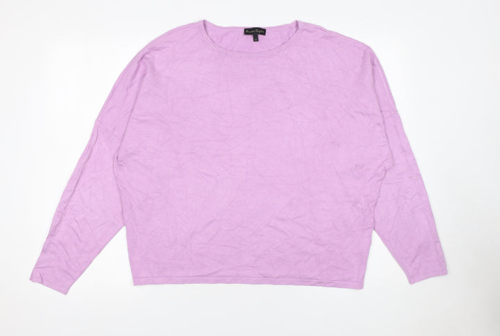 Phase Eight Women’s Purple Knit Relaxed Pullover Jumper Size M