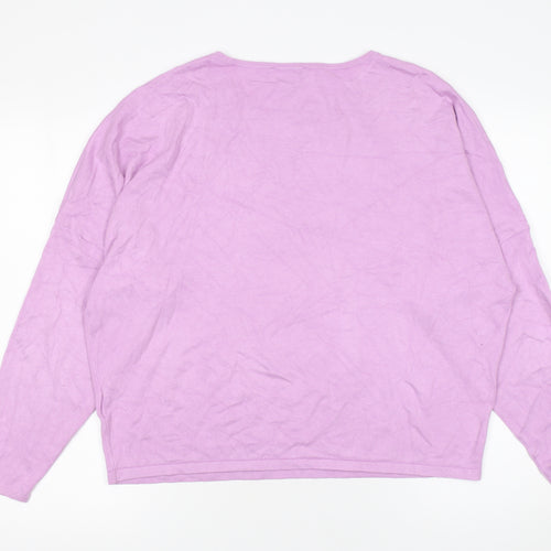 Phase Eight Women’s Purple Knit Relaxed Pullover Jumper Size M