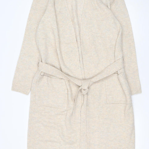 Marks and Spencer Women’s Beige Long Belted Cardigan XS