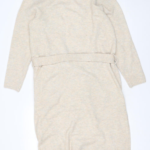 Marks and Spencer Women’s Beige Long Belted Cardigan XS