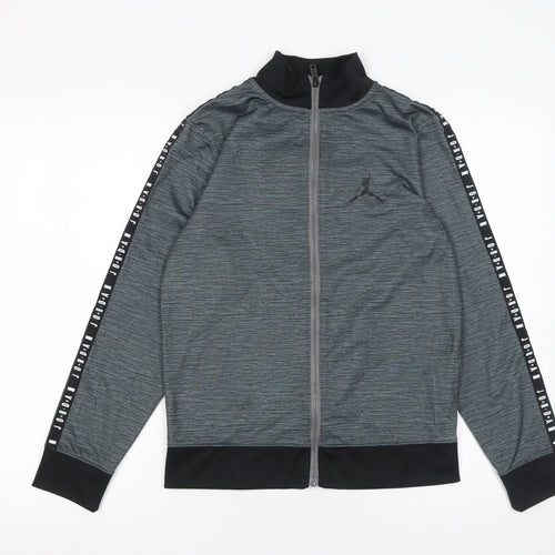 Jordan Boys Grey Track Jacket 12-13 Years Full Zip Lightweight Sportswear
