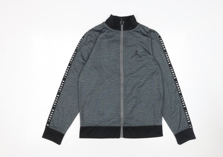 Jordan Boys Grey Track Jacket 12-13 Years Full Zip Lightweight Sportswear