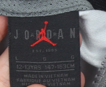 Jordan Boys Grey Track Jacket 12-13 Years Full Zip Lightweight Sportswear