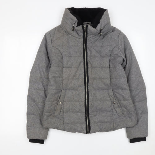 Dorothy Perkins Women Grey Size 10 Puffer Jacket Winter Coat