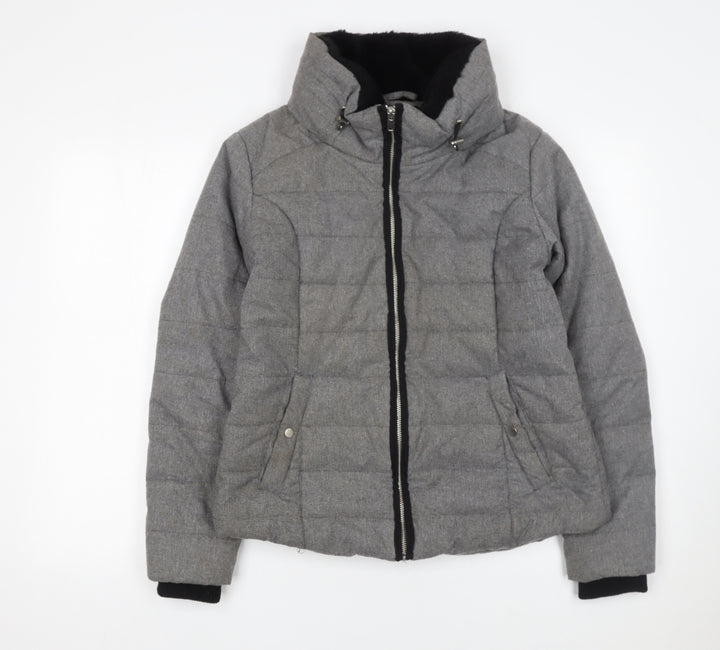 Dorothy Perkins Women Grey Size 10 Puffer Jacket Winter Coat