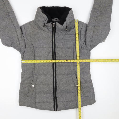 Dorothy Perkins Women Grey Size 10 Puffer Jacket Winter Coat