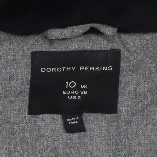Dorothy Perkins Women Grey Size 10 Puffer Jacket Winter Coat