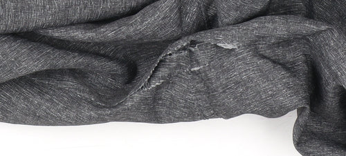 McKenzie Men’s Grey Full Zip Hoodie Size L with Check Design