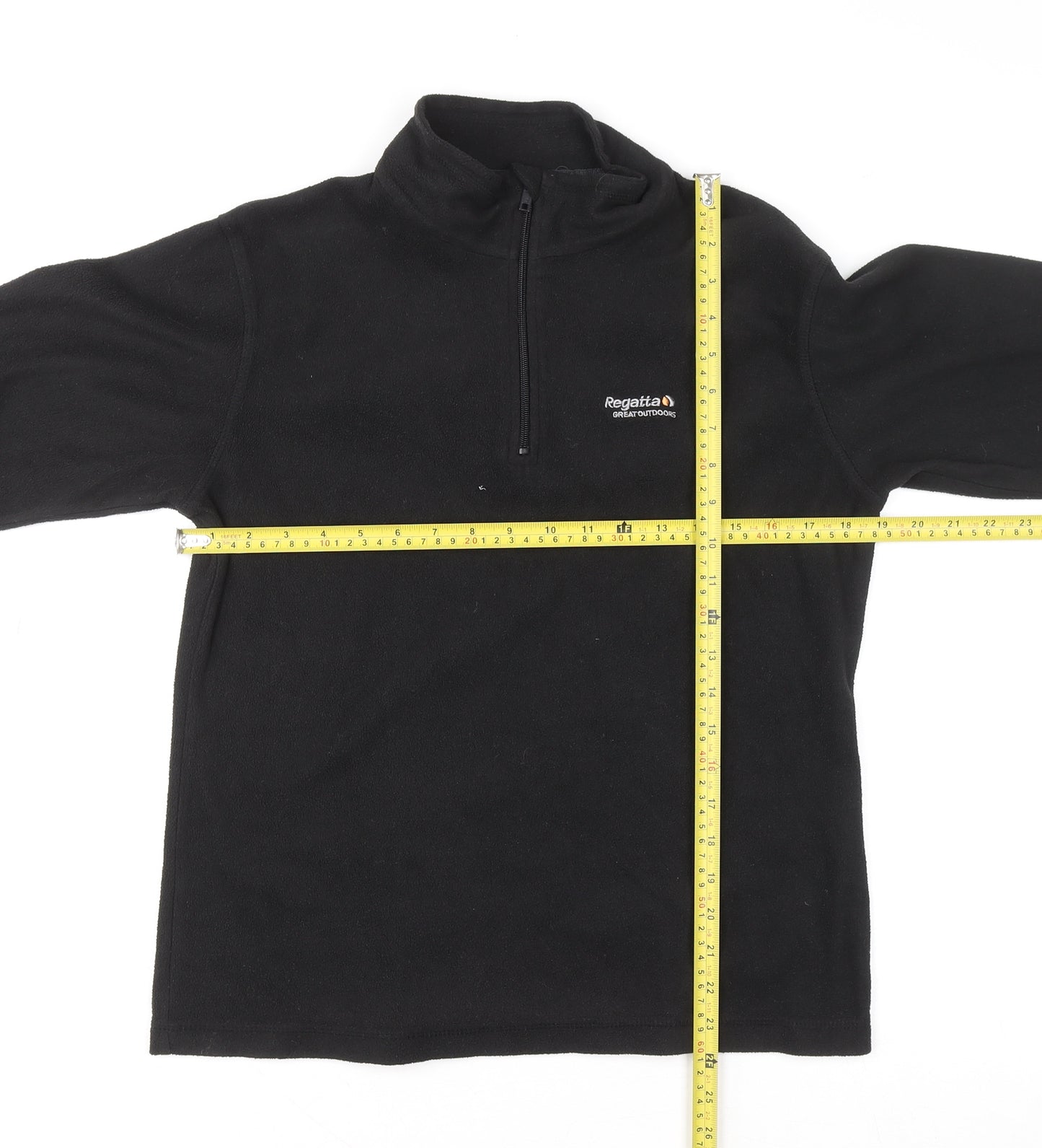 Regatta Women Black Fleece 1/4 Zip Pullover Sweatshirt UK 12
