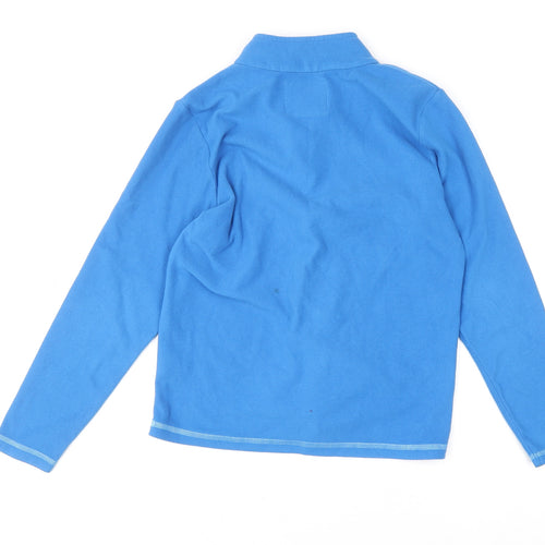 Crane Girls Blue Fleece 1/4 Zip Equestrian Sweatshirt 11-12 Years