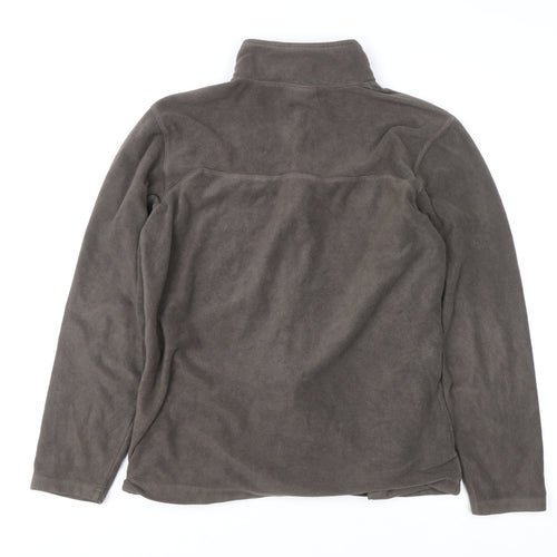 Reebok Men's Brown Full Zip Fleece Sweatshirt Size M