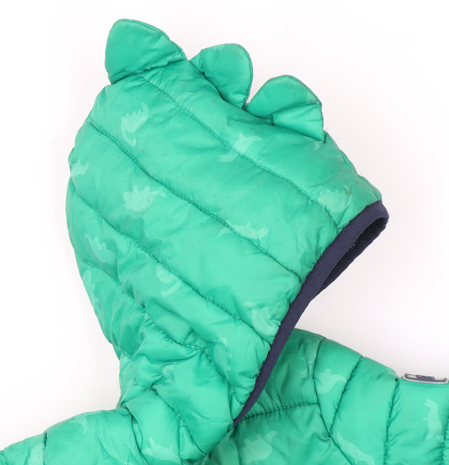 Baby GAP Green Dinosaur Hooded Puffer Jacket 0-6 Months Unisex Winter Coat