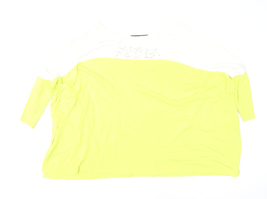 Laurèl Womens Multicoloured Size 12 Relaxed Boat Neck Jersey Top