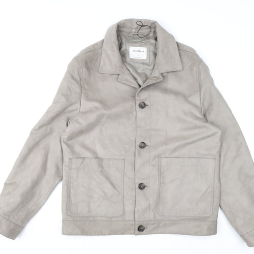 Marks & Spencer Mens Grey M Basic Jacket Lined Spread Collar