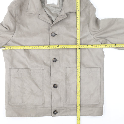 Marks & Spencer Mens Grey M Basic Jacket Lined Spread Collar