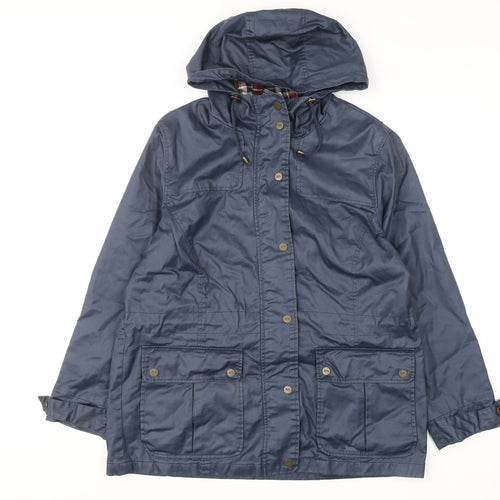 Trespass Womens Blue Waterproof Hooded Cotton Parka Jacket Size M