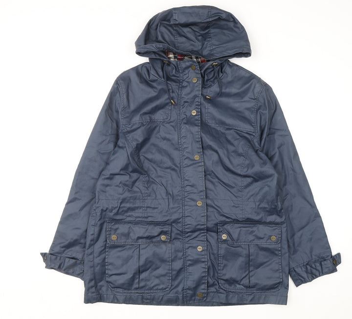 Trespass Womens Blue Waterproof Hooded Cotton Parka Jacket Size M