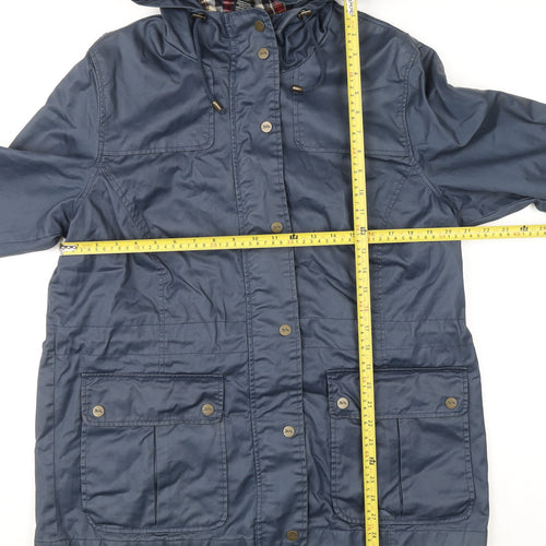 Trespass Womens Blue Waterproof Hooded Cotton Parka Jacket Size M