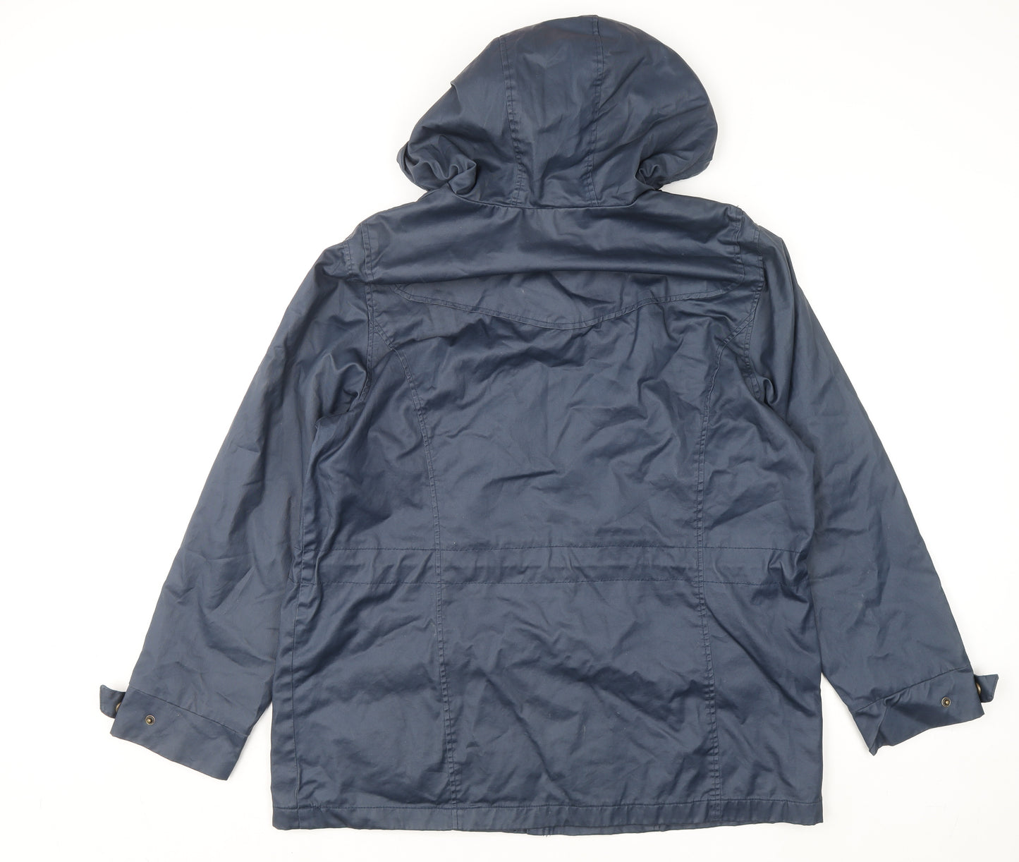Trespass Womens Blue Waterproof Hooded Cotton Parka Jacket Size M