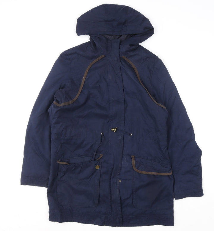 Debenhams The Collection Women's Blue Hooded Parka Coat Size 14