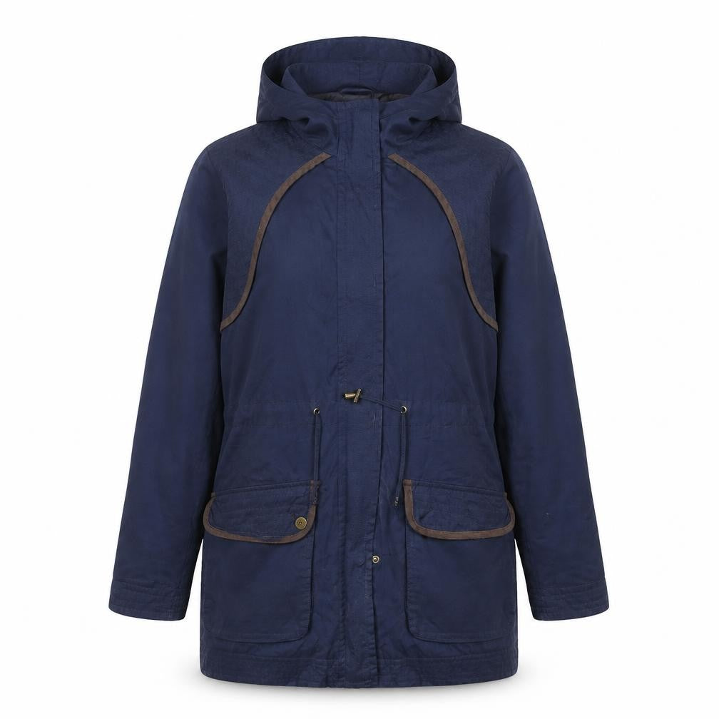 Debenhams The Collection Women's Blue Hooded Parka Coat Size 14