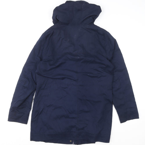 Debenhams The Collection Women's Blue Hooded Parka Coat Size 14