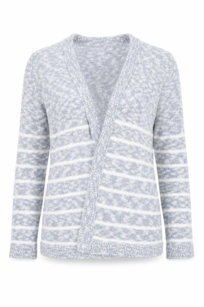 Marks & Spencer Per Una Women’s Blue Striped Knit Cardigan Size 14