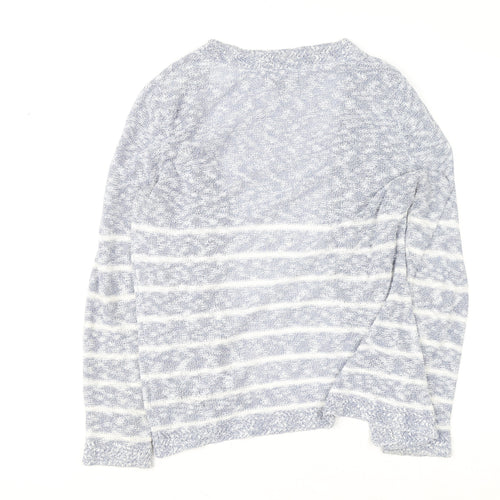 Marks & Spencer Per Una Women’s Blue Striped Knit Cardigan Size 14