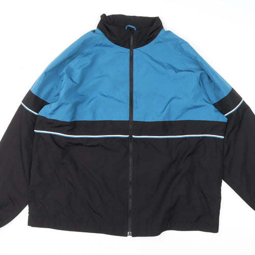 Classic Elements Men's Blue Black 2XL Track Jacket Polyester Colourblock