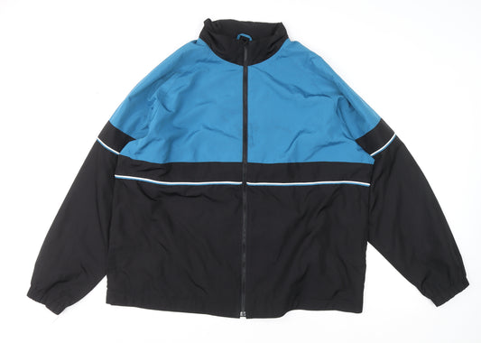 Classic Elements Men's Blue Black 2XL Track Jacket Polyester Colourblock