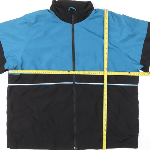 Classic Elements Men's Blue Black 2XL Track Jacket Polyester Colourblock
