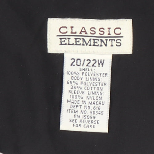Classic Elements Men's Blue Black 2XL Track Jacket Polyester Colourblock