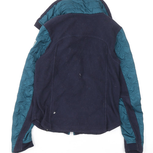 Fouganza Girls Blue Quilted Full Zip Fleece Riding Hoodie 10-11 Years