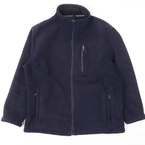 Maine New England Men's Blue Full Zip Fleece Sweatshirt M