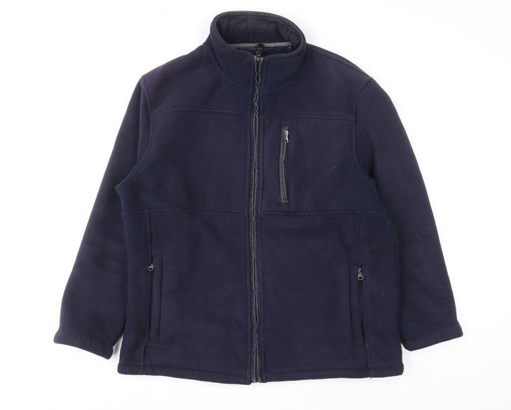 Maine New England Men's Blue Full Zip Fleece Sweatshirt M