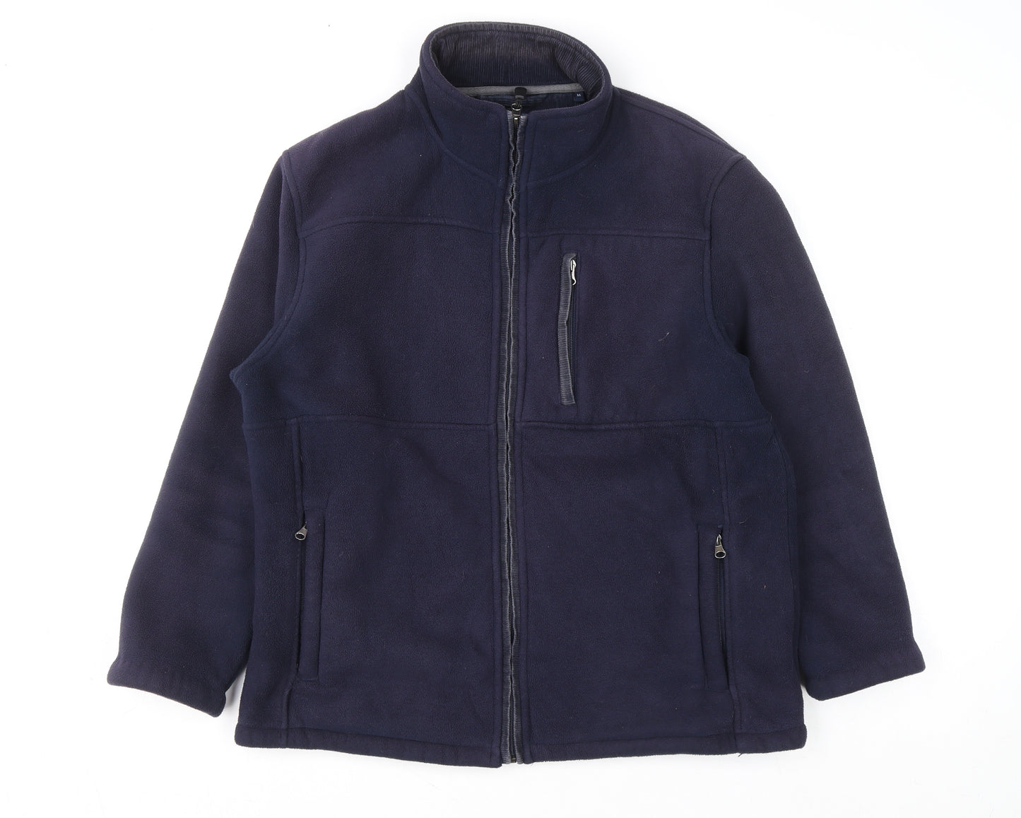 Maine New England Men's Blue Full Zip Fleece Sweatshirt M