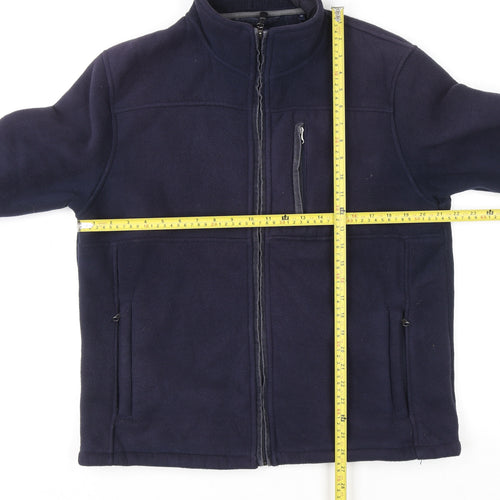Maine New England Men's Blue Full Zip Fleece Sweatshirt M
