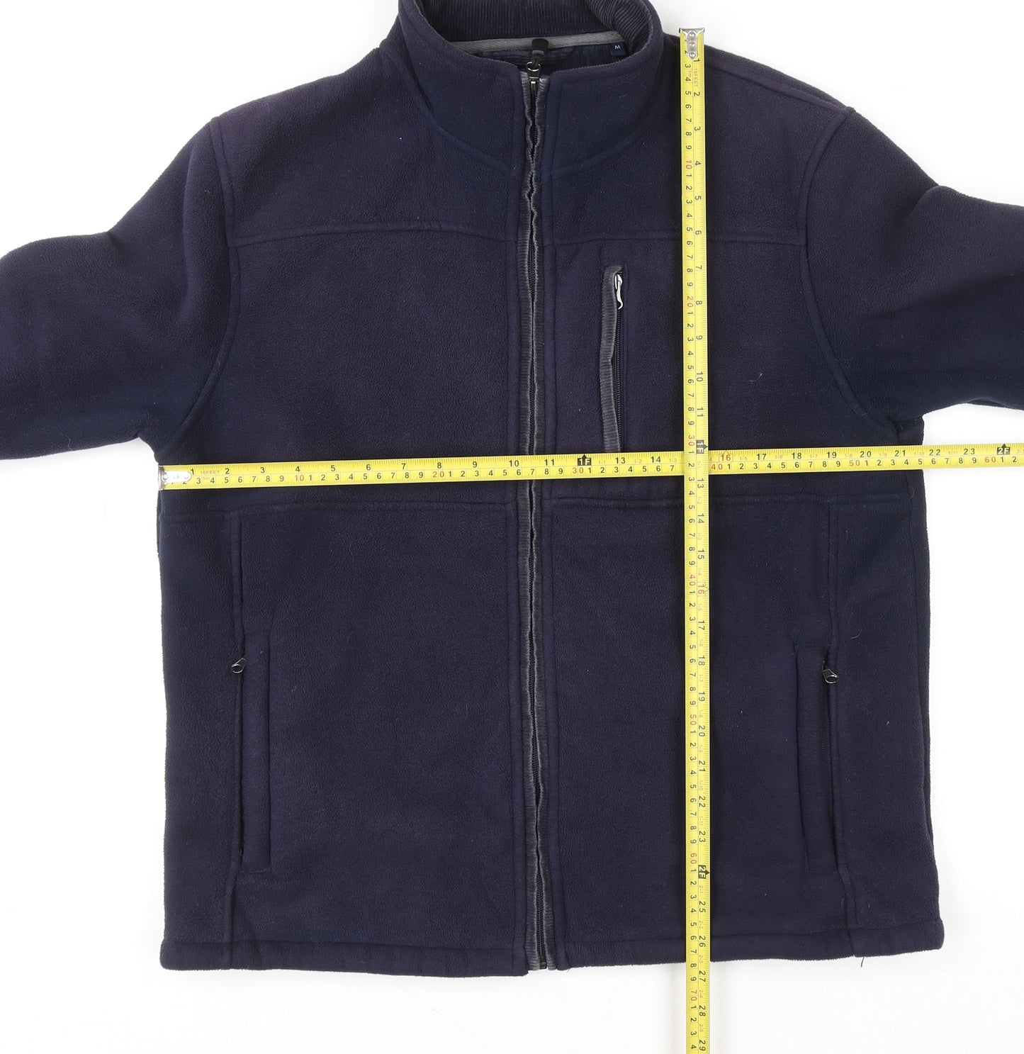 Maine New England Men's Blue Full Zip Fleece Sweatshirt M
