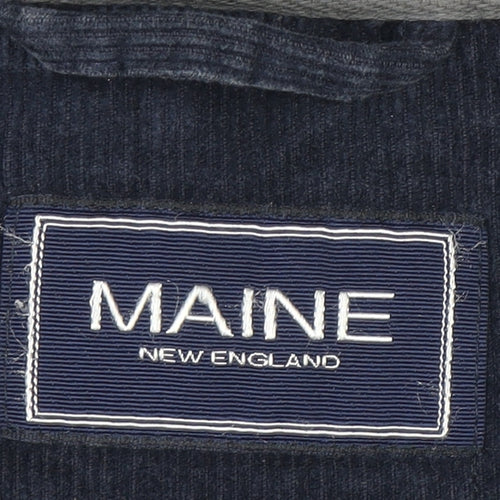 Maine New England Men's Blue Full Zip Fleece Sweatshirt M