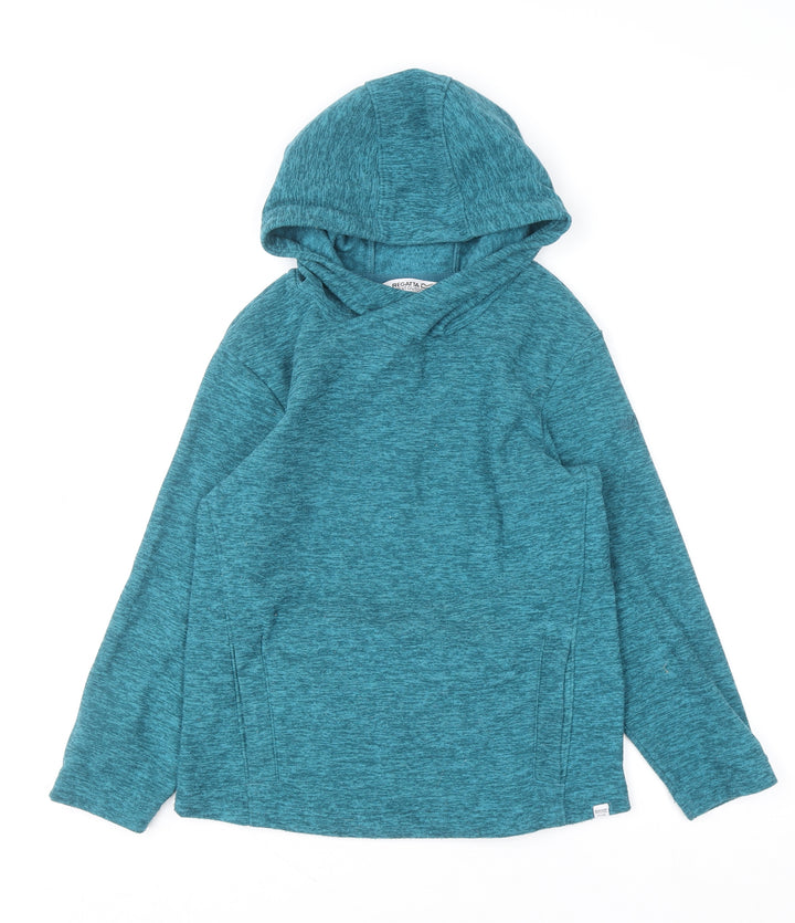 Regatta Girls Blue Pullover Hoodie 11-12 Years Fleece Outdoor Sweatshirt
